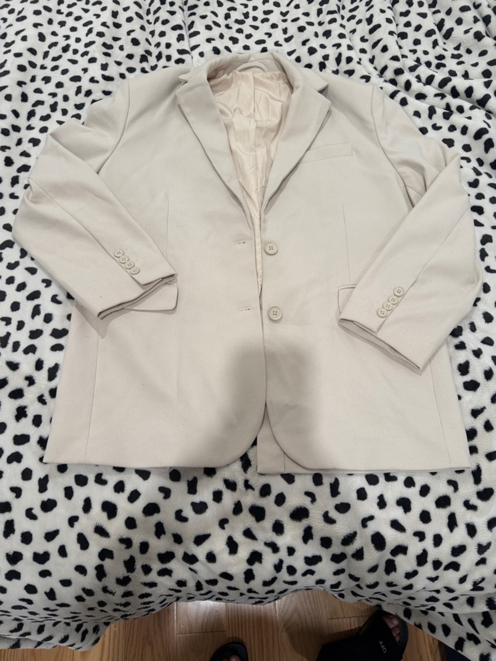 Tailored Cream Women's Blazer Jacket - Classic Two-Button Blazer
